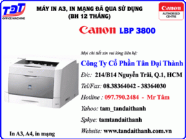 Máy in A3 cũ Canon LBP 3800 , Canon LBP 3500 giá rẻ bảo hành tận nơi