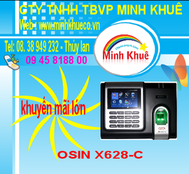 Máy chấm công OSIN X628C +ID giảm giá cuối năm vói nhiều quà tặng