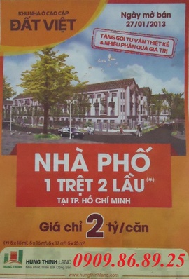 Bán nhà ở cao cấp khu Đất Việt liền kề khu CN Tân Bình_giá chỉ từ 2,1tỷ_09098689