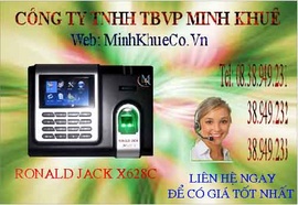 bán Máy chấm công Vân Tay RONALD JACK 628 màn hình màu có Pin Lưu Điện