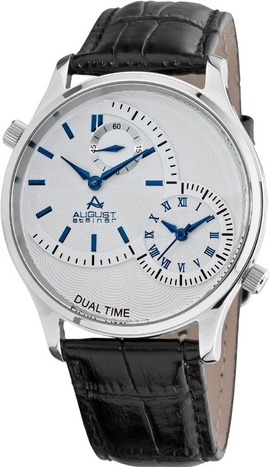 Đồng hồ August Steiner Men's ASA810BU Stainless Steel Dual Time Watch