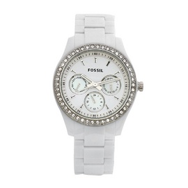 Đồng hồ Fossil Women's ES1967 Stella Day/ Date Display Quartz White Dial Watch