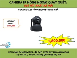 Bộ camera IP quay quét siêu tiết kiệm – Chỉ với 1,8 triệu / Bộ