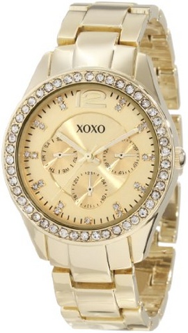 Đồng hồ nữ XOXO Women's XO5475 Gold-Tone Bracelet With Rhinestones có tại e24h