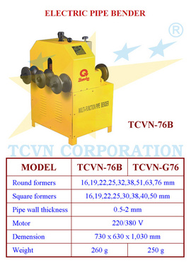 Máy uốn ống điện TCVN-76B, TCVN G76