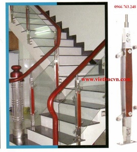 Cầu thang kiếng, cầu thang kính, trụ cầu thang giá tốt nhất tại công ty Việt Bắc.