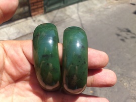 Vòng ngọc bích Nephrite màu xanh đẹp size 55mm