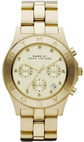Đồng hồ Marc Jacobs Chrono Glitz Gold Dial Women's Watch MBM3101 có tại e24h