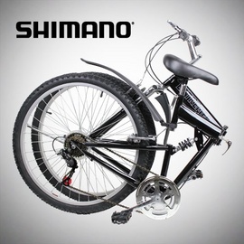 Xe đạp New 26" Folding Mountain Bike Foldable Bicycle 6 SP Speed Shimano