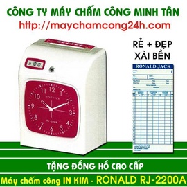 May cham cong the giay RJ-2200A (Tang the )