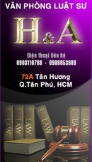 Tp. Hồ Chí Minh: Văn phòng Luật sư H &A CL1533205