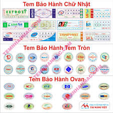 Chuyên in tem mác, tem vỡ, tem bảo hành, tem decal. giá rẻ + đẹp / 0908 562968