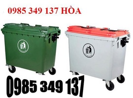 Phân phối thùng rác công cộng, xe đẩy rác 660 lít, 1100 lít LH:0985 349 137