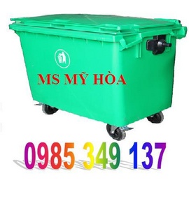 xe đẩy rác 660 lít