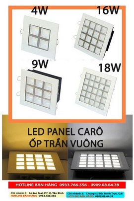 đèn downlight carô vuông siêu sáng, siêu mỏng giá rẻ nhất 2013