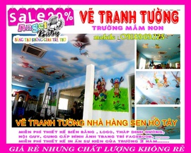 vẽ trang trí trường mầm non