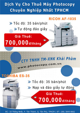 Chuyên cho thuê máy photocopy giá tốt nhất