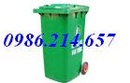 Tp. Hồ Chí Minh: Thùng rác công cộng 240 lít màu xanh lá, chất liệu nhựa Composite CL1076106P20