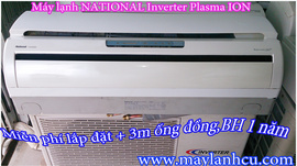 Máy lạnh cũ NATIONAL1,5hp inverter Plasma ion - Nội Địa Nhật -Bảo hành 1 năm