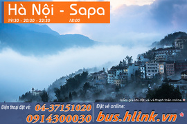 Đặt vé xe khách giường nằm chất lượng cao Hà Nội - Sapa với Bus Hlink