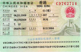 Thủ Tục visa Hồng Kông