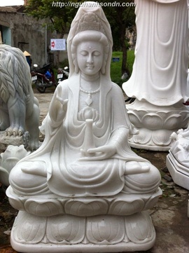 Tượng Phật Mẹ Quan âm ngồi cao 1m