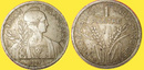 Bình Dương: đồng tiền cỗ 1 Piastre năm 1947 RSCL1702843