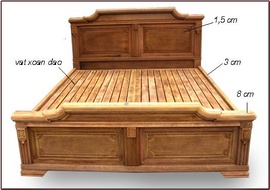 Giường gỗ xoan đào 3tr700/ cái