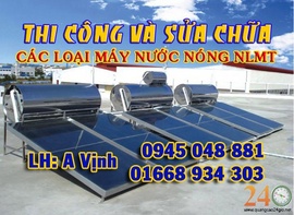 Sửa Máy Nước Nóng Năng Lượng Mặt Trời Hotline: 0945 048 881 – 01668 934 303