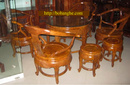 Bắc Ninh: Đồ Gỗ Đồng Kỵ Bộ bàn ghế Minh Quốc Bàn tròn gỗ lu BT01 RSCL1160691