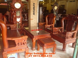 Bộ bàn ghế gỗ hương Kiểu Quốc Voi QV13