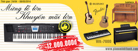 Giảm giá piano, organ, guitar giá sốc dịp lễ 30/ 04 -01/ 05