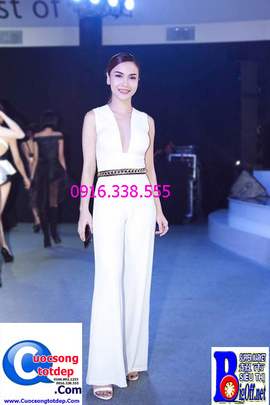 Đồ Bay Jumpsuit Trắng Ca Sỹ Yến Trang