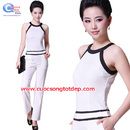 Tp. Hồ Chí Minh: Đồ Bay Jumpsuit Trắng Viền Đen Đầy Kiêu Sa CL1535912P11