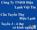 Tp. Hồ Chí Minh: Cần tuyển thợ điện lạnh CL1359528P9