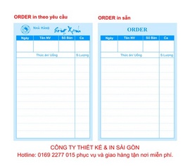 in cuốn order, in phiếu tạm tính, in phiếu tính tiền, bao đũa giá rẽ nhất TP. HCM