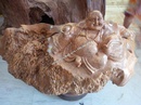 Tp. Hà Nội: Tượng Di lặc ngồi kéo tiền gỗ nu bằng lăng CL1504097