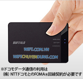 Modem Wifi 3G Buffalo PWR-100F 7.2Mbps Cắm SIM, Pin 9 tiếng Có cổng LAN Vào Ra