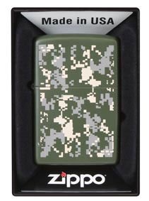 Zippo quân đội 4840 Acu Digital - Green Zippo Lighter có tại e24h