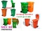 [2] ĐƠn vị chuyên cung cấp thùng rác công cộng 120L-240L (màu xanh-cam), xe gom rác