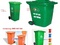 [4] ĐƠn vị chuyên cung cấp thùng rác công cộng 120L-240L (màu xanh-cam), xe gom rác