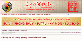 Khai giảng lớp học TỬ VI, PHONG THỦY khóa mới tháng 10/ 2014