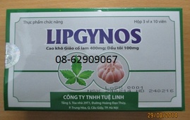 Sản phẩm LIPGYNOS- Giảm mỡ, ổn hyết áp, chữa gan nhiễm mỡ, hạ cholesterol