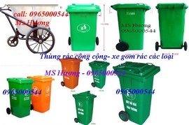 Bán thùng rác công cộng 120 lít, thùng rác 240 lít, thùng rác nhựa hdpe, xe gom