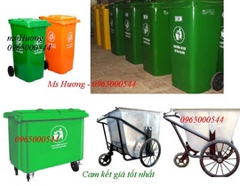 đại lý thùng rác nhựa -thùng rác công cộng 120 lít, thùng rác 240 lít, xe gom rác