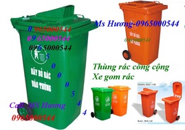 bán thùng rác - thùng rác công cộng 120 lít, thùng rác 240 lít, xe gom rác