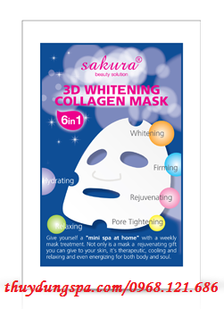 mặt Nạ Làm Trắng Da Sakura 3D Whitening Collagen Mask