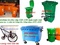 [4] thùng rác công cộng màu cam-xanh, thung rác hdpe, composite (95l-240l), xe gom rác