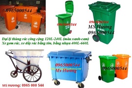 chyên thùng rác - thùng rác công cộng hdpe, composite (95l-240l), xe gom rác
