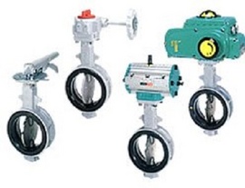 Van bướm điều khiển bằng điện (Tomoe butterfly valve motorize)